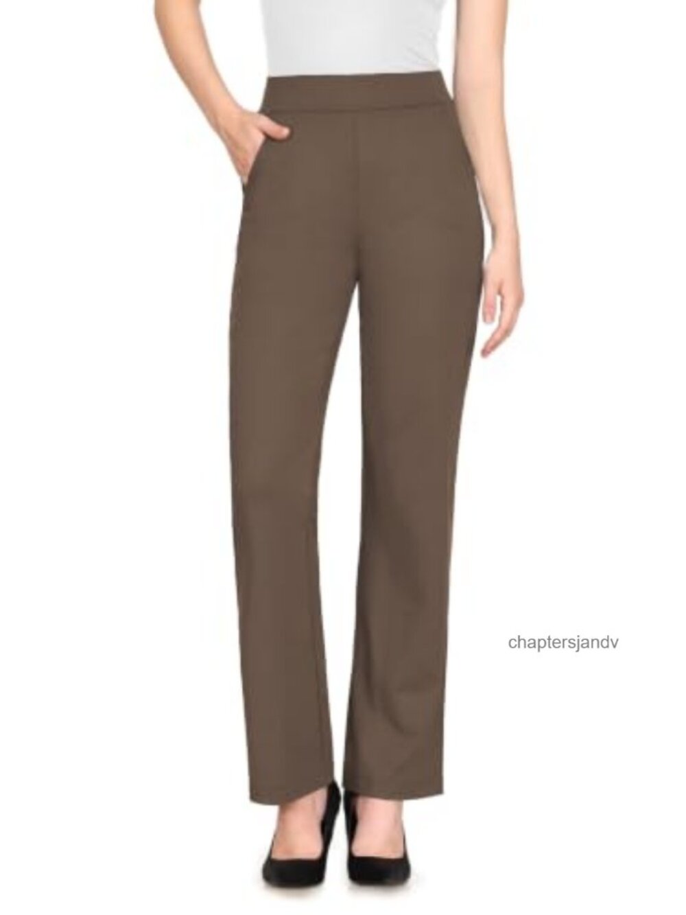 Wide Leg Dress Pants Pull On Stretchy Business Casual Slacks